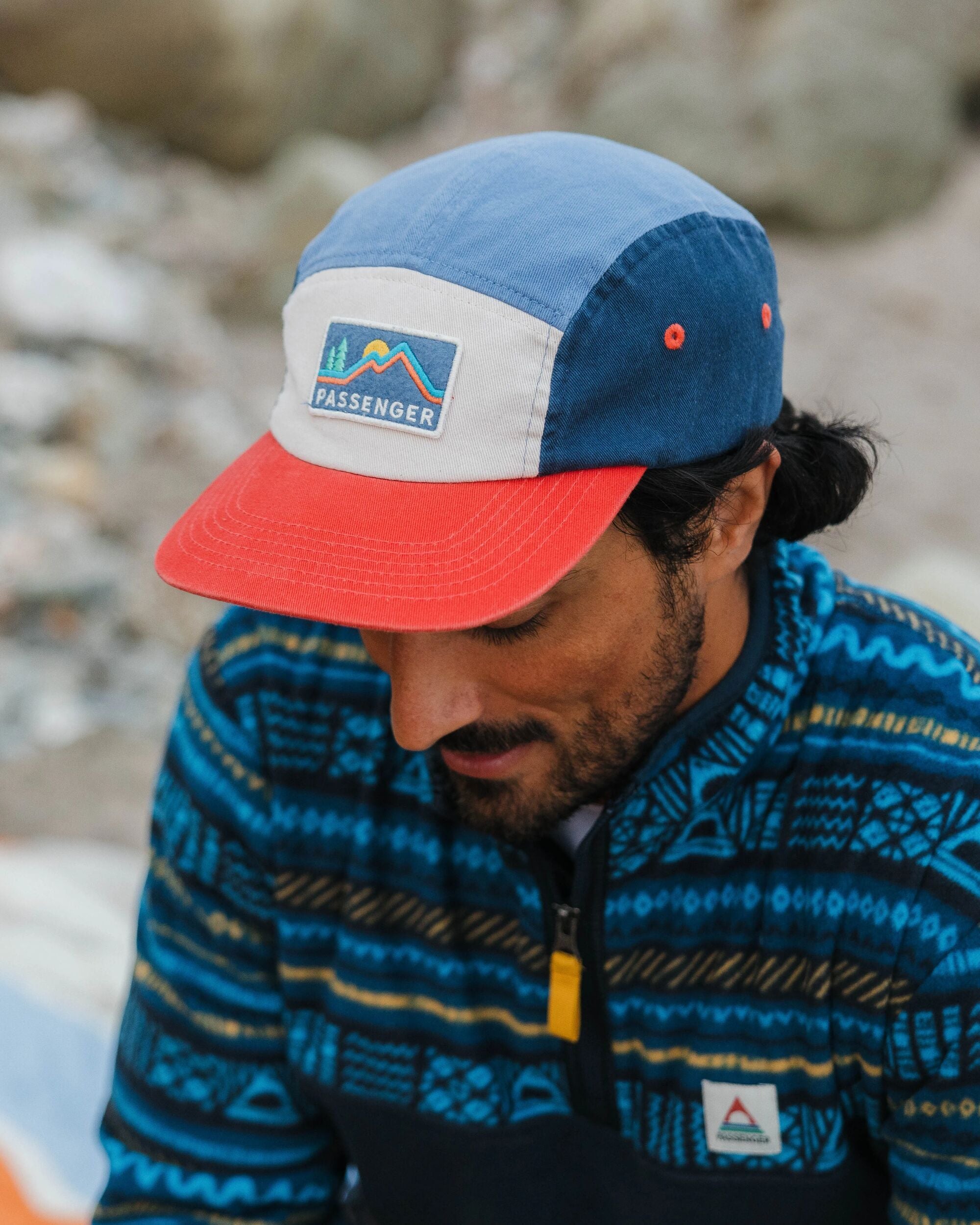 Made To Roam Recycled 5 Panel Cap - Moonlight Blue Multi -  - Male