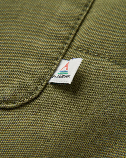 Taranaki Canvas Quilted Overshirt - Khaki - Flatlay