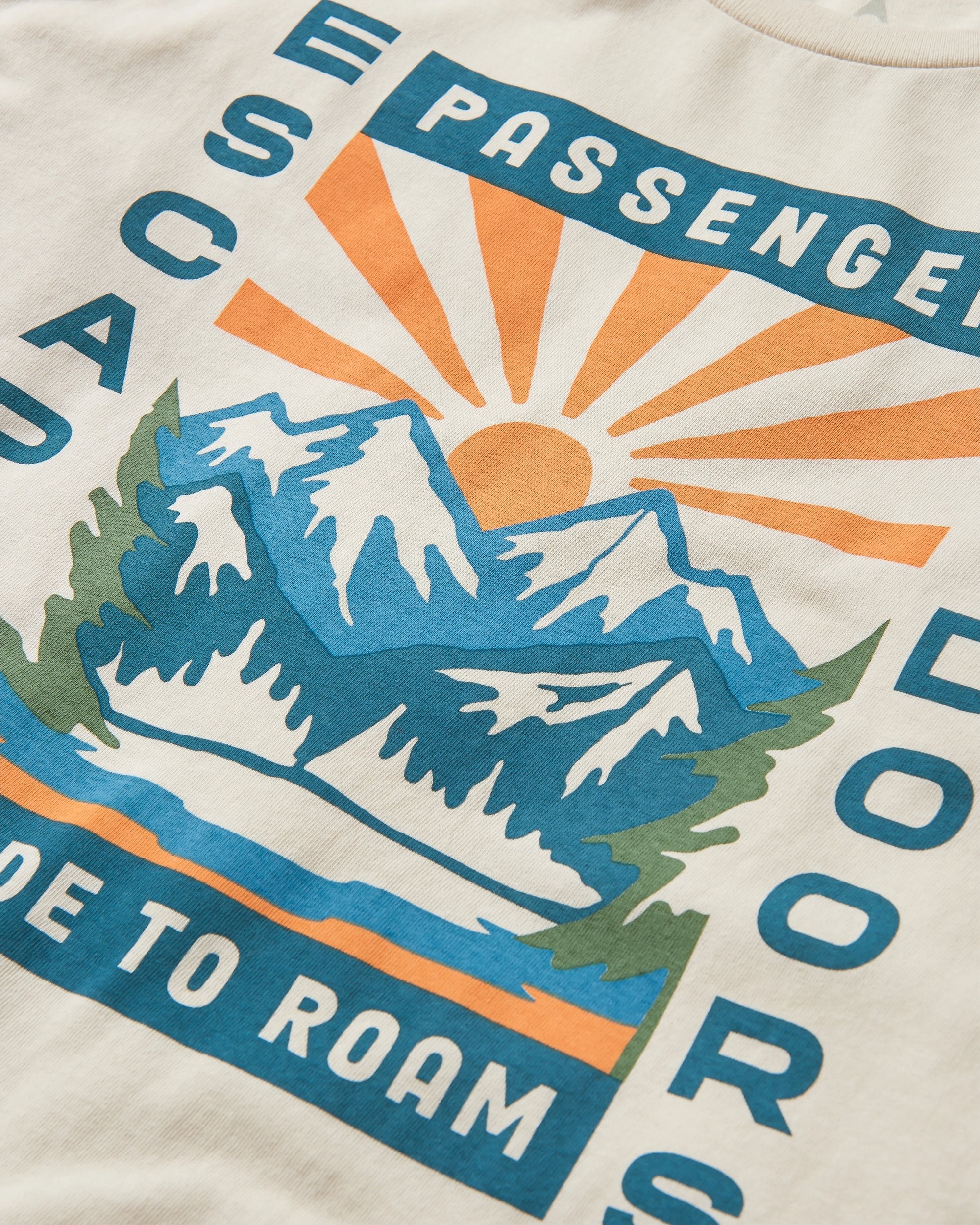 Solitude Recycled Cotton Oversized LS T-Shirt - Birch - Flatlay