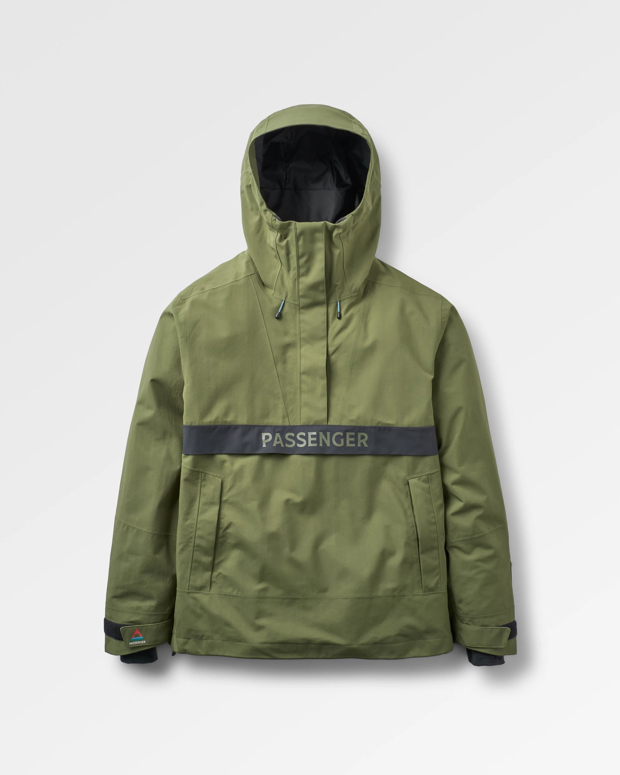 Snowscape Men's Recycled Anorak - Khaki - Flatlay