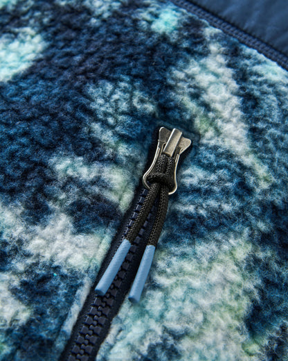 Fairbanks Full Zip Recycled Sherpa Gilet - Frost Rich Navy - Flatlay