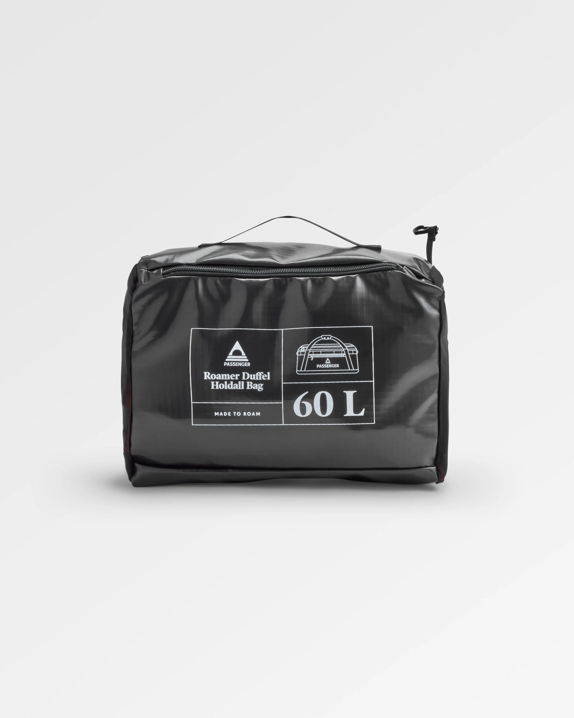 Roamer Recycled 60L Duffel Bag - Phantom Black - Flatlay