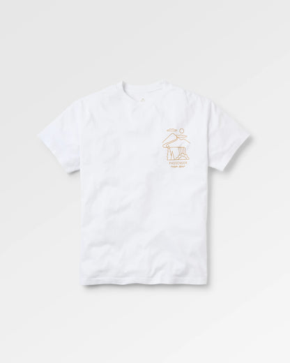 Slow Escape Relaxed Fit T-Shirt - White - Flatlay