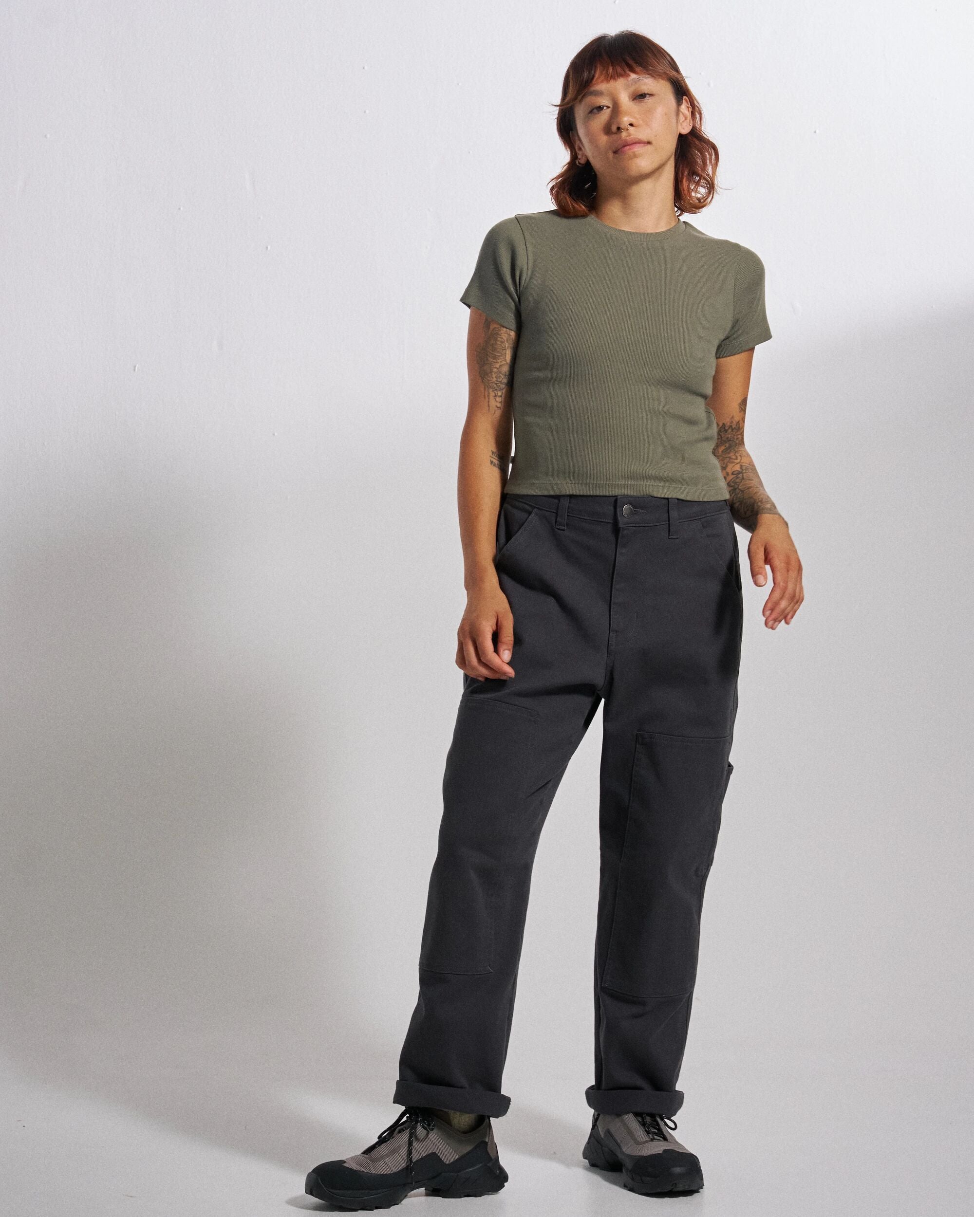 Fortuna Trouser - Faded Black - Studio Model