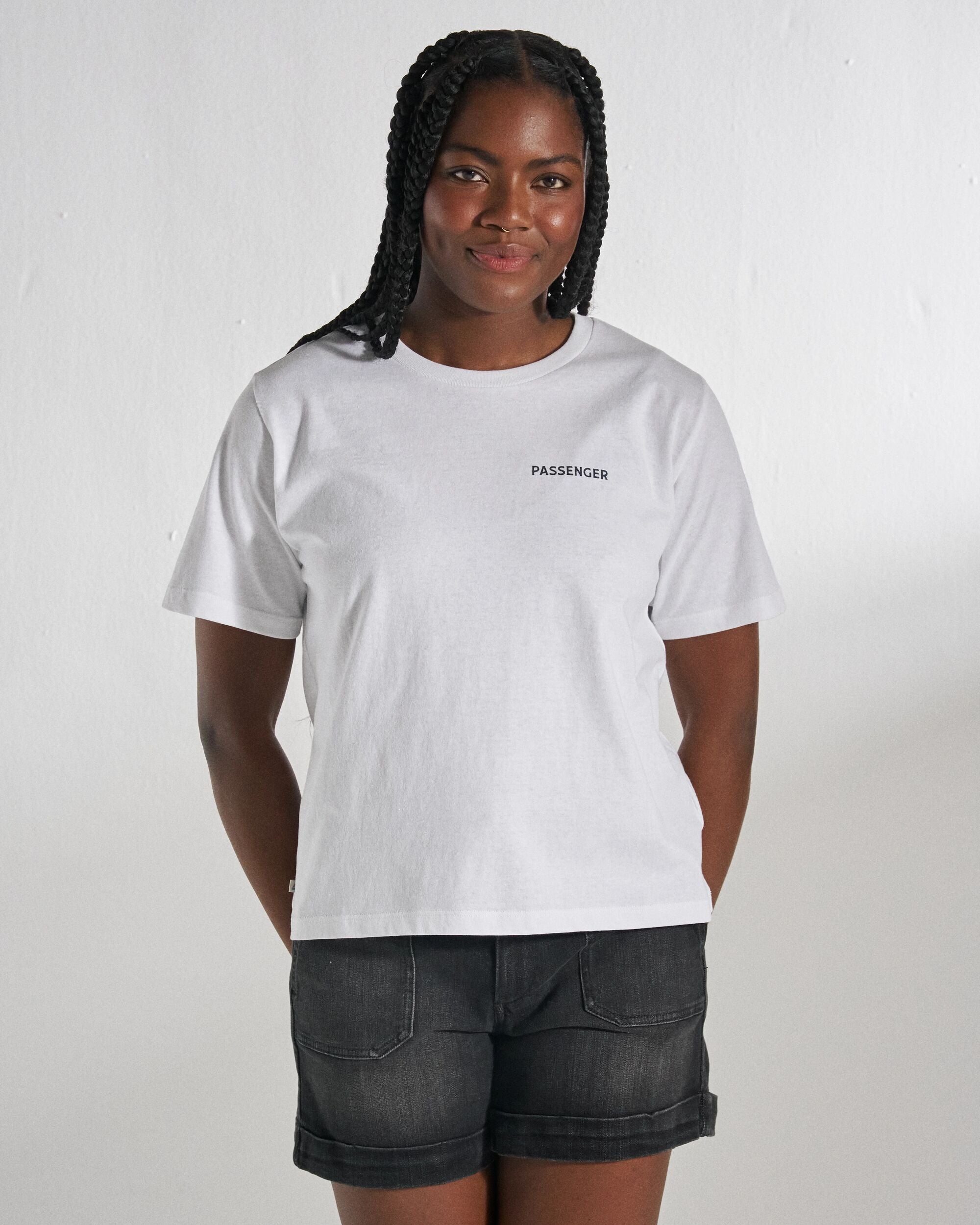 Roamer Women's T-Shirt - White - Studio Model