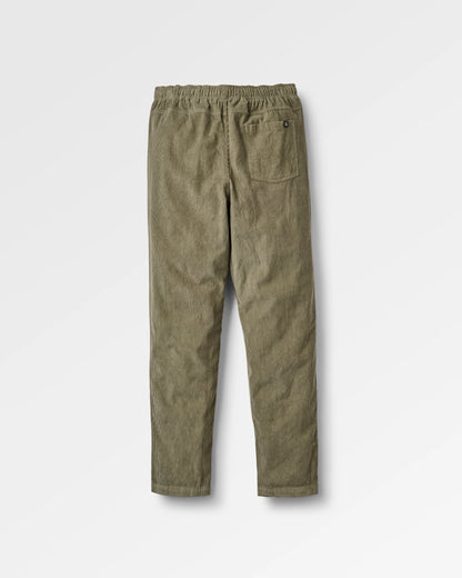 Drifter Cord Relaxed Fit Trouser - Dusty Olive - Flatlay