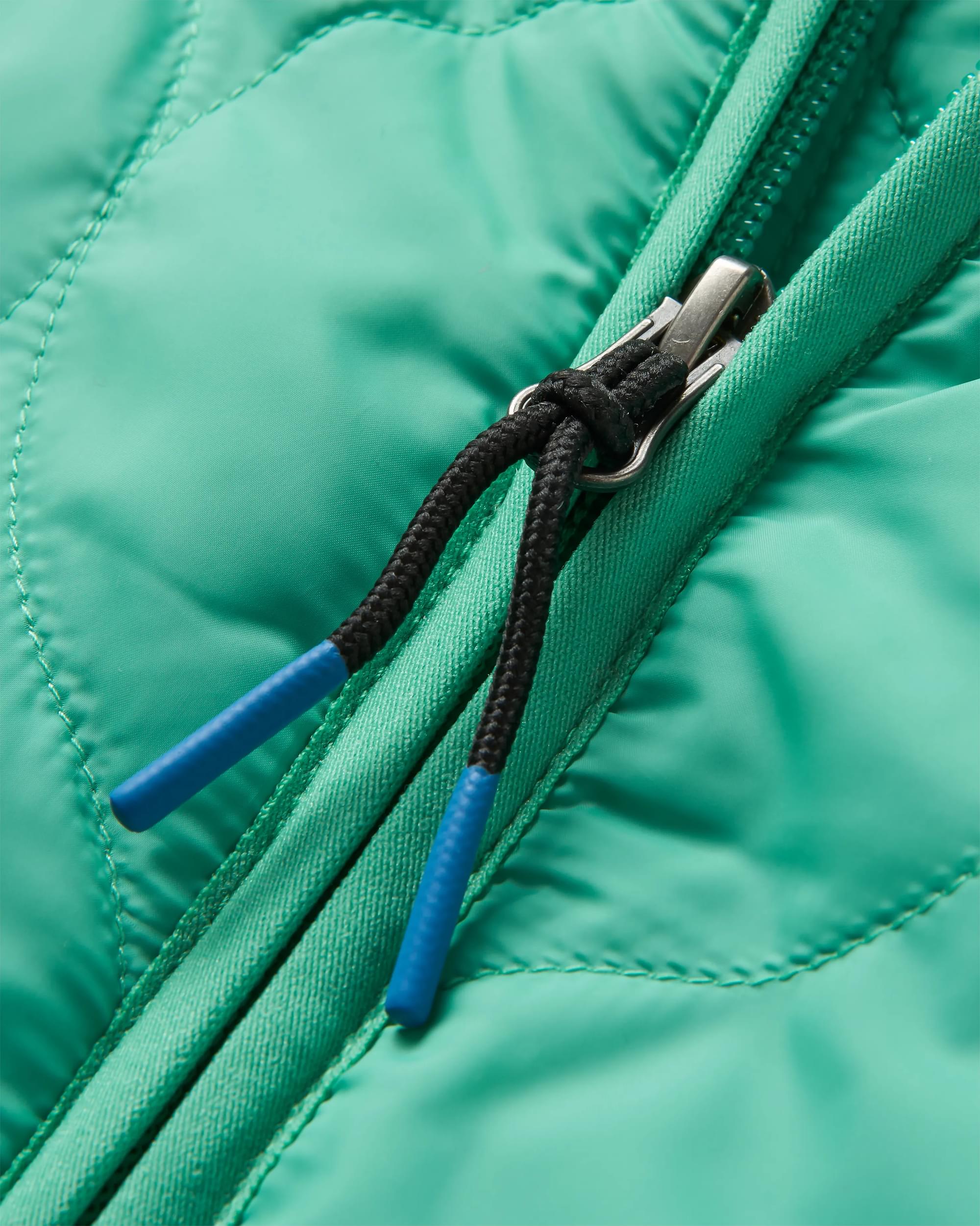 Earthy Recycled Sherpa Lined Insulated Jacket - Green Spruce - Flatlay