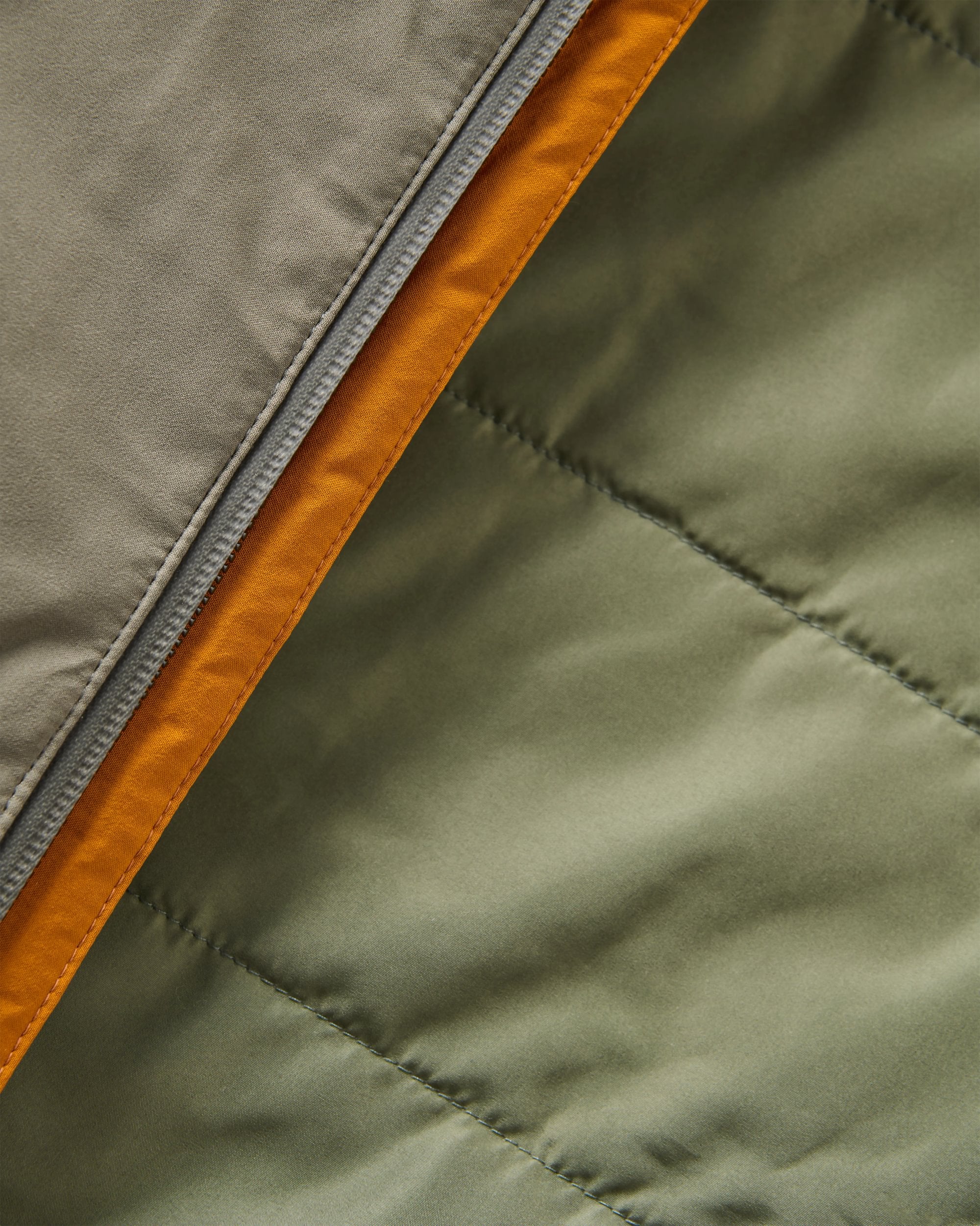 Eclipse Insulated Waterproof Jacket - Retro Orange/Dusty Olive - Flatlay