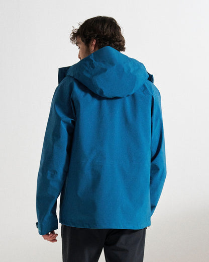 Five Season Recycled Waterproof Jacket - Tidal Blue - Studio Model