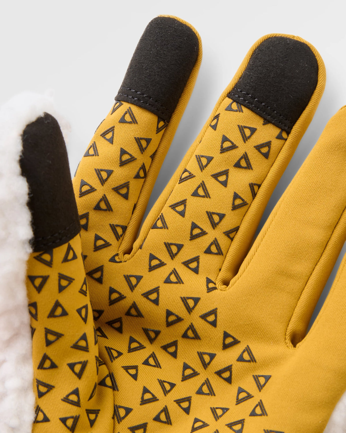 Snowfall Sherpa Gloves - White Sand - Flatlay