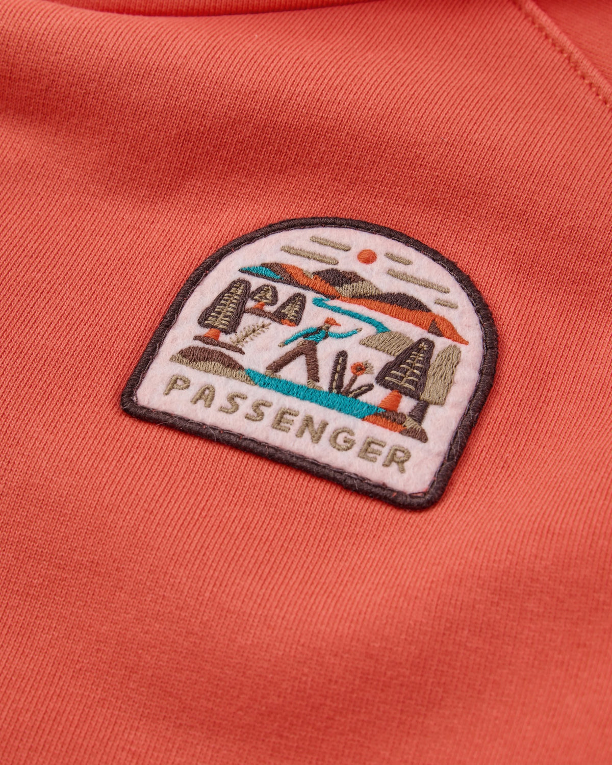 Downtime Heavyweight Hoodie - Ember Orange - Flatlay