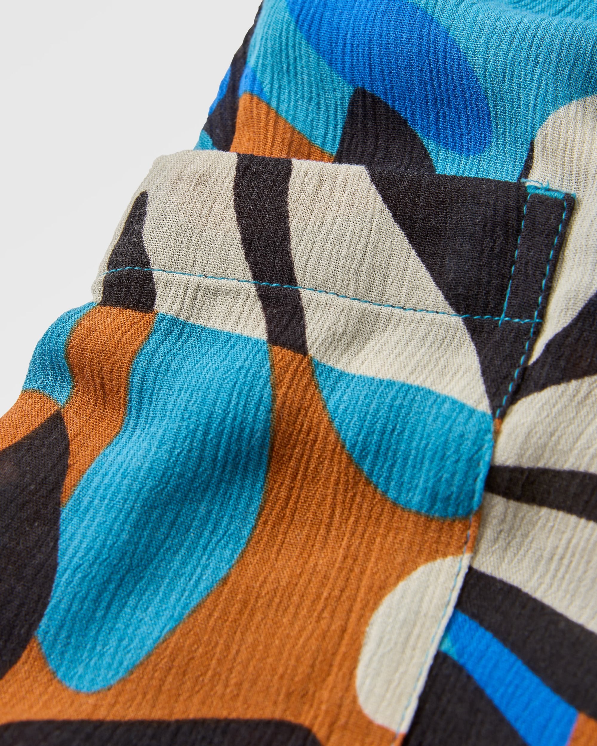 Thimbleberry Jumpsuit - Mountain Foliage Blue - Flatlay