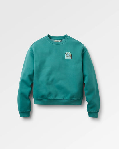 Downtime Heavyweight Sweatshirt - Pacific Green - Flatlay