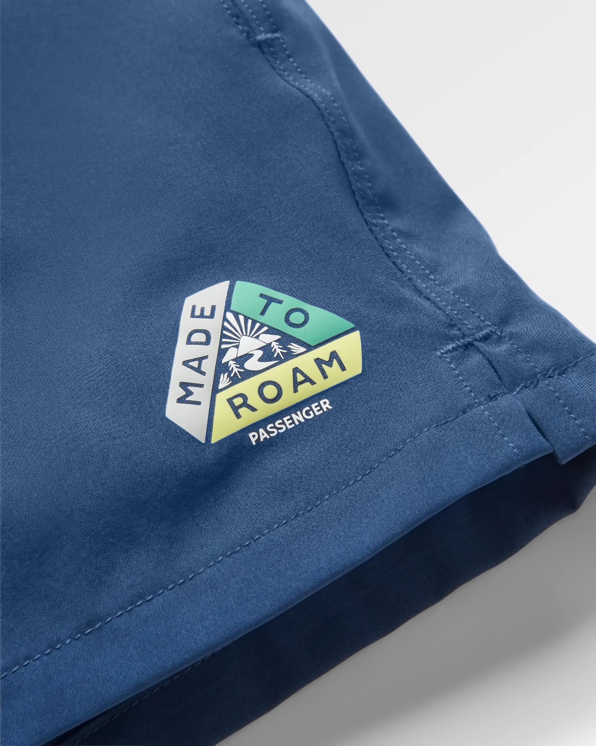 Roundtrip Recycled All Purpose Trail Short - Dark Denim - Flatlay