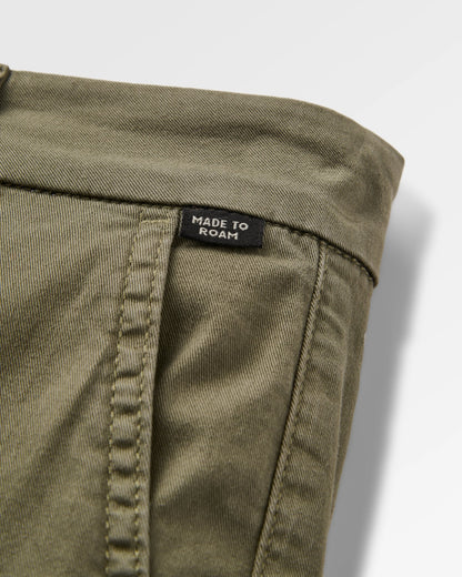 365 Organic Cotton Shorts 2.0 - Dusty Olive - Flatlay