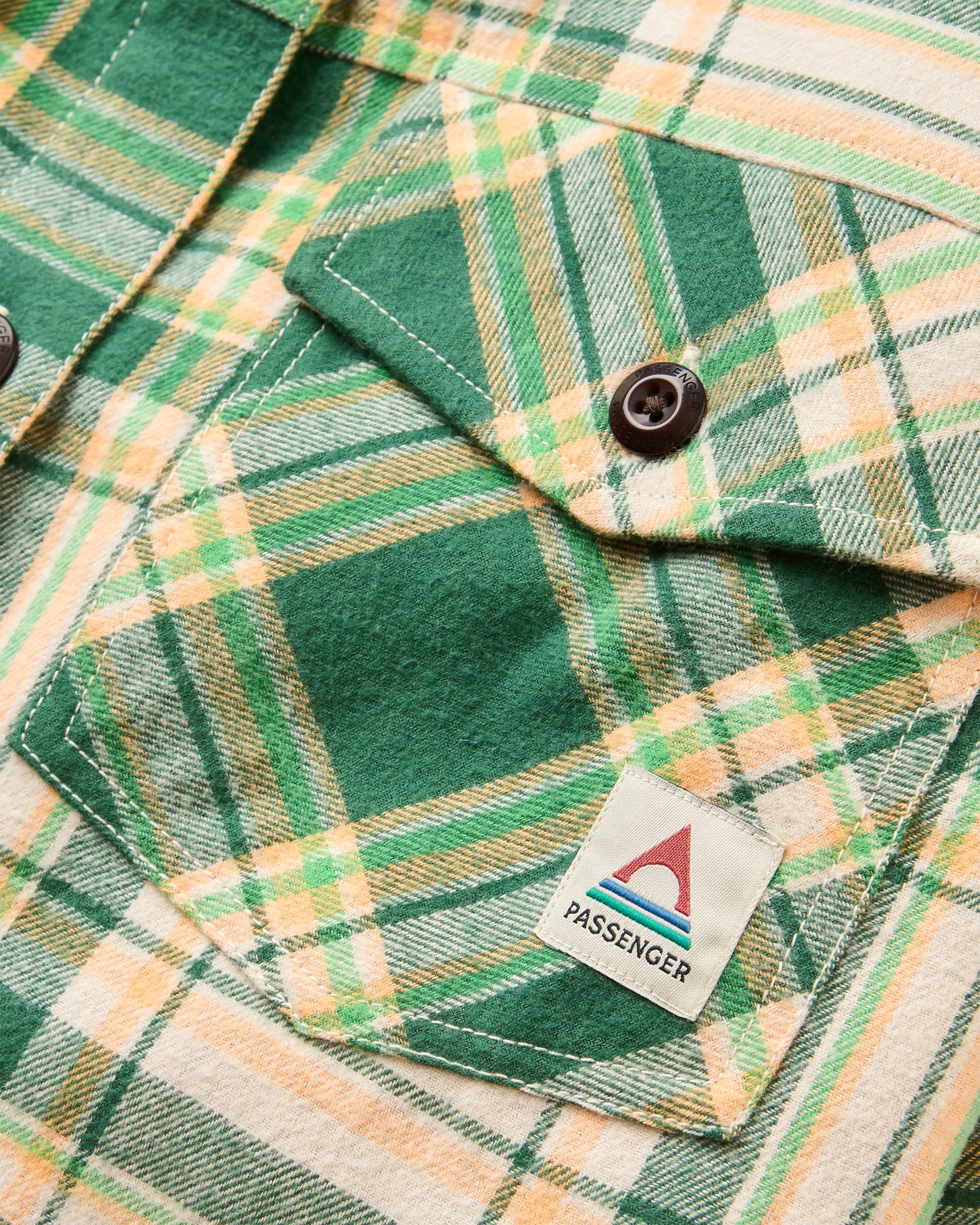 Stella Organic Cotton LS Shirt - Pineneedle Check - Flatlay