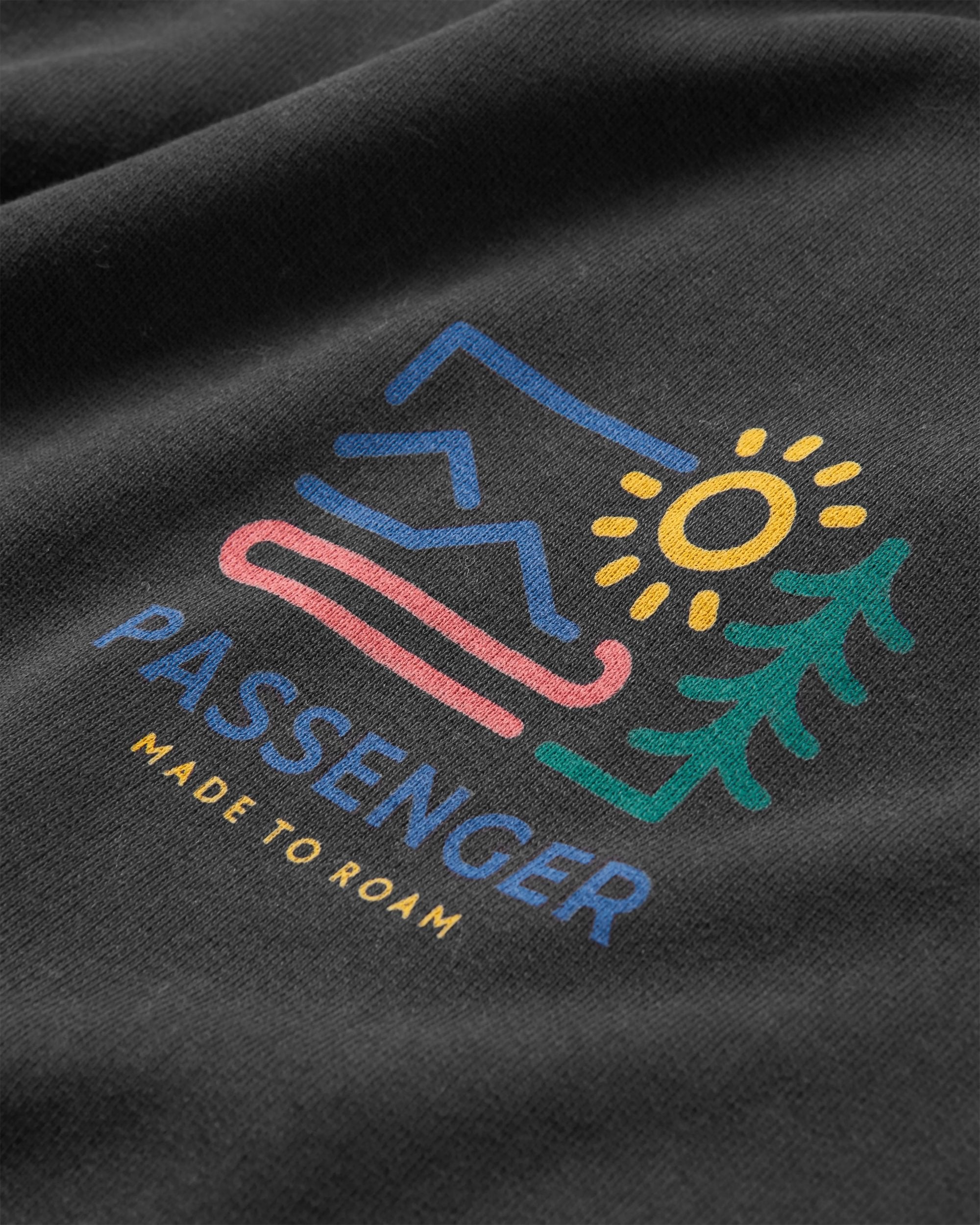 Phoenix Recycled Cotton Oversized Sweatshirt - Black - Flatlay