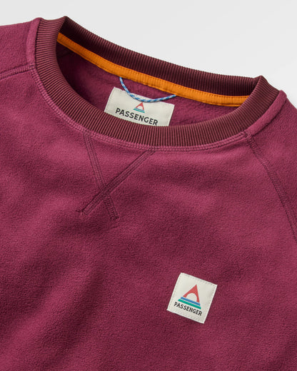 Ayla Micro Polartec® Crew Fleece - Fig - Flatlay