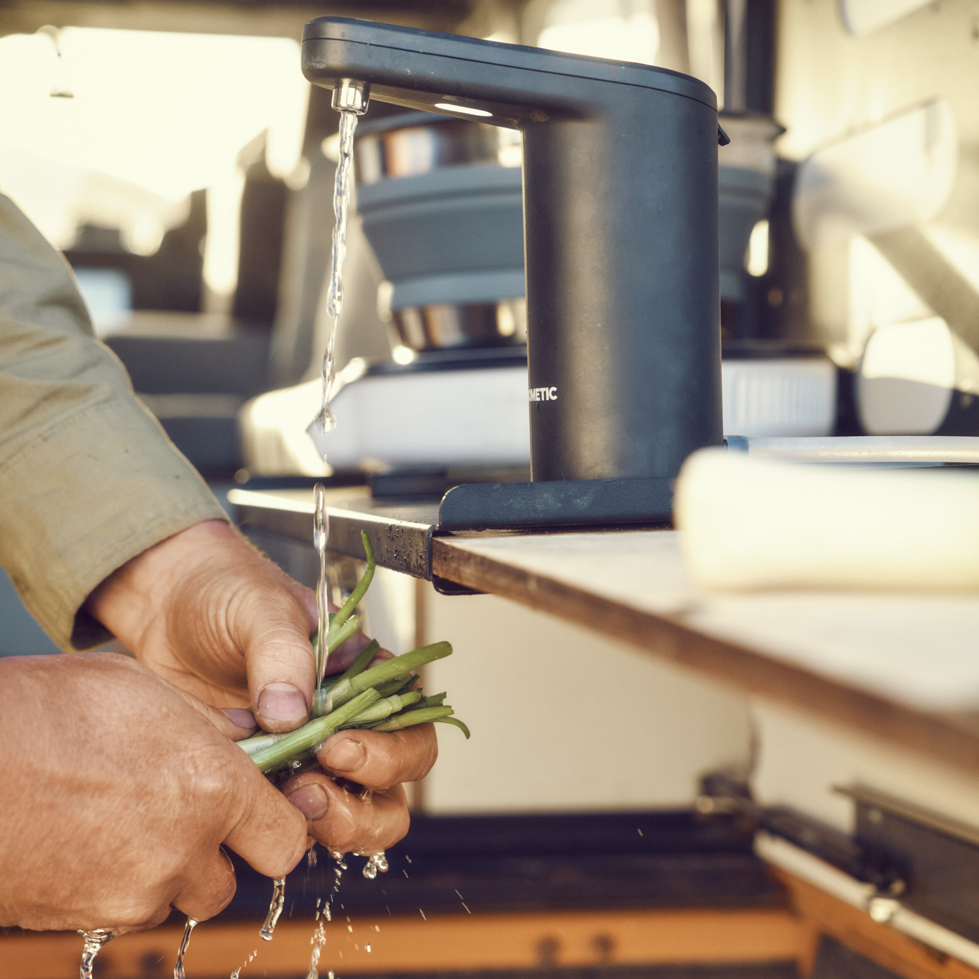 Dometic GO Hydration Water Faucet - Slate - Lifestyle