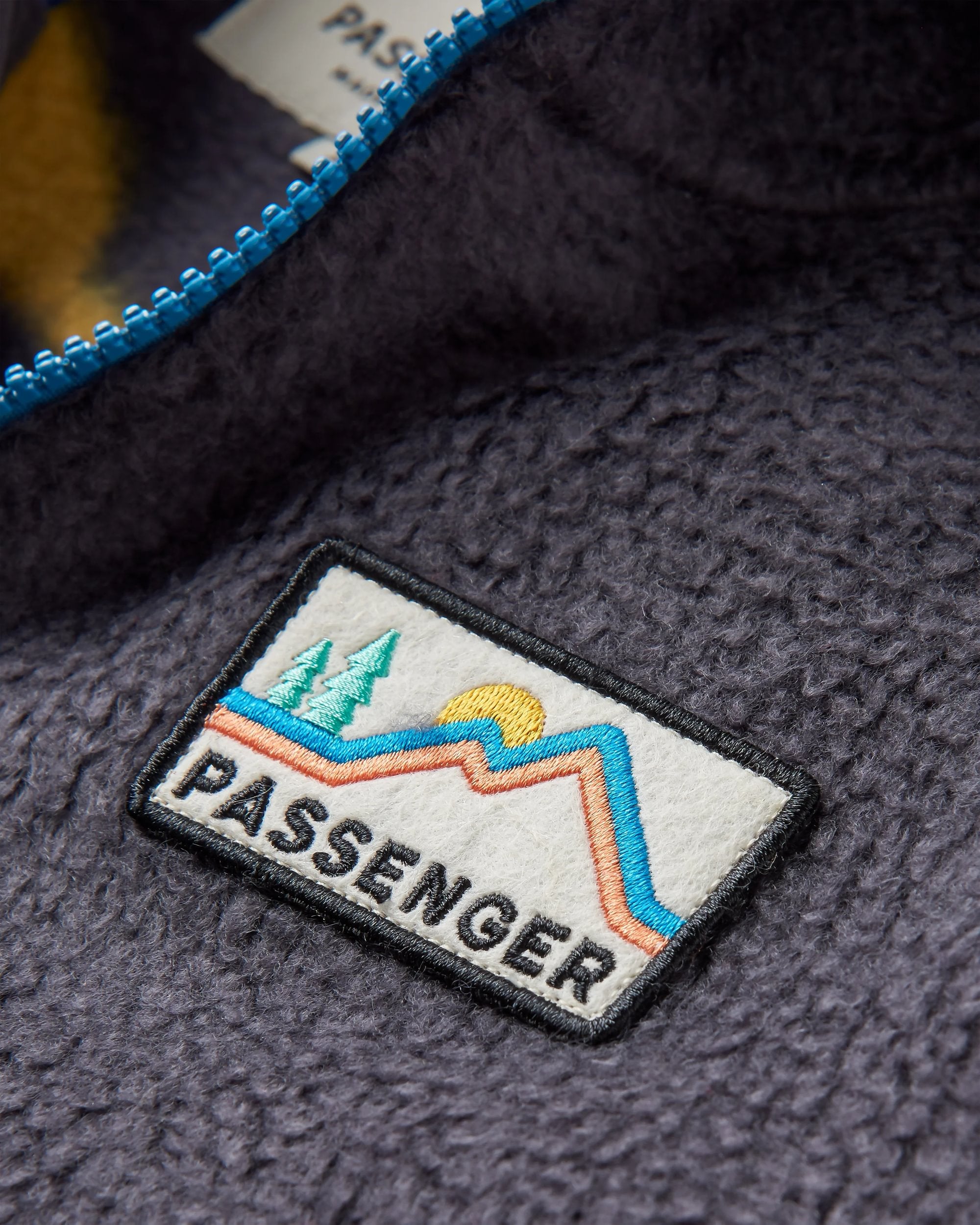 North Coast Vista Full Zip Recycled Sherpa Fleece - Faded Black - Flatlay