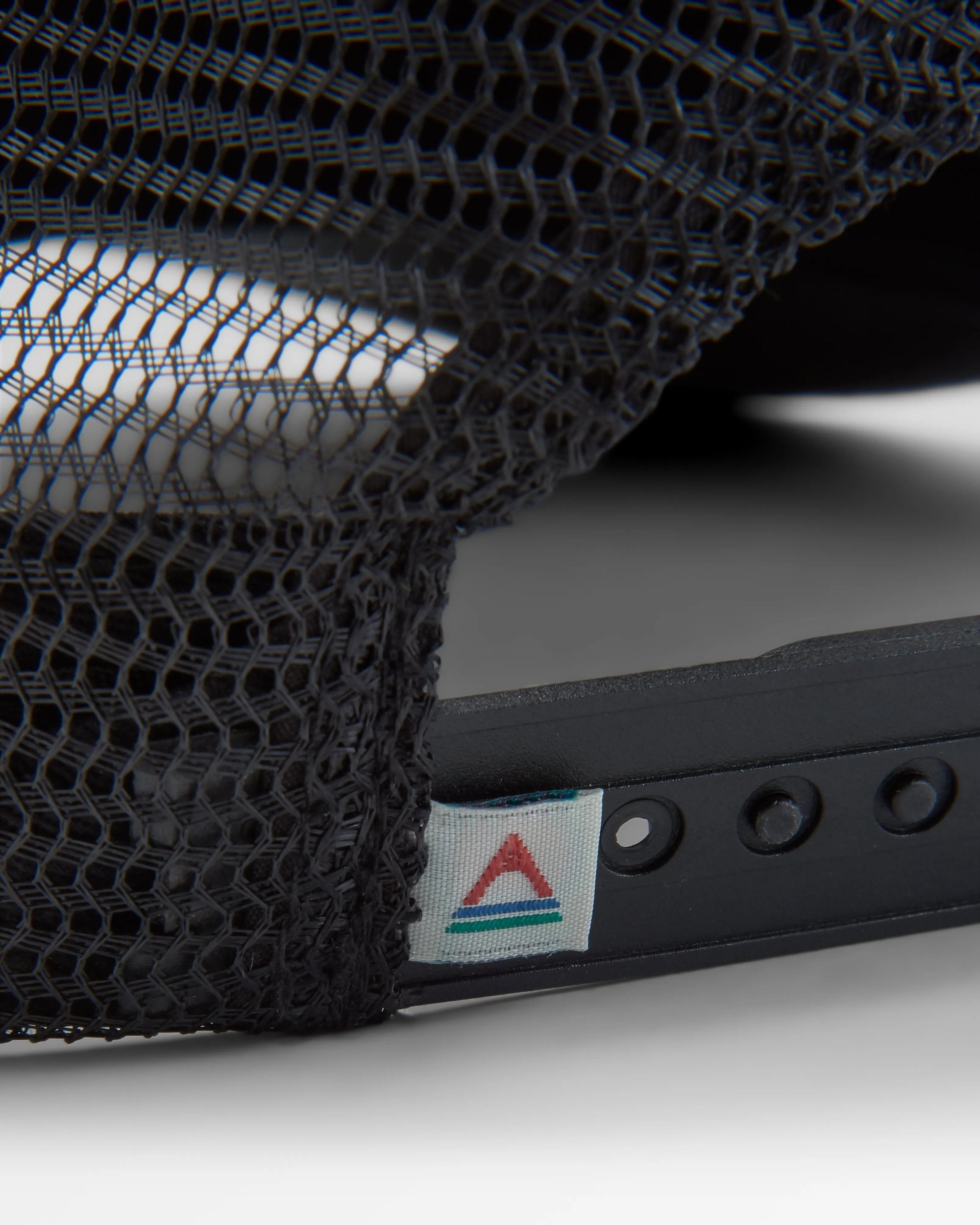 Core Recycled Cotton Trucker Cap - Black/ White - Flatlay