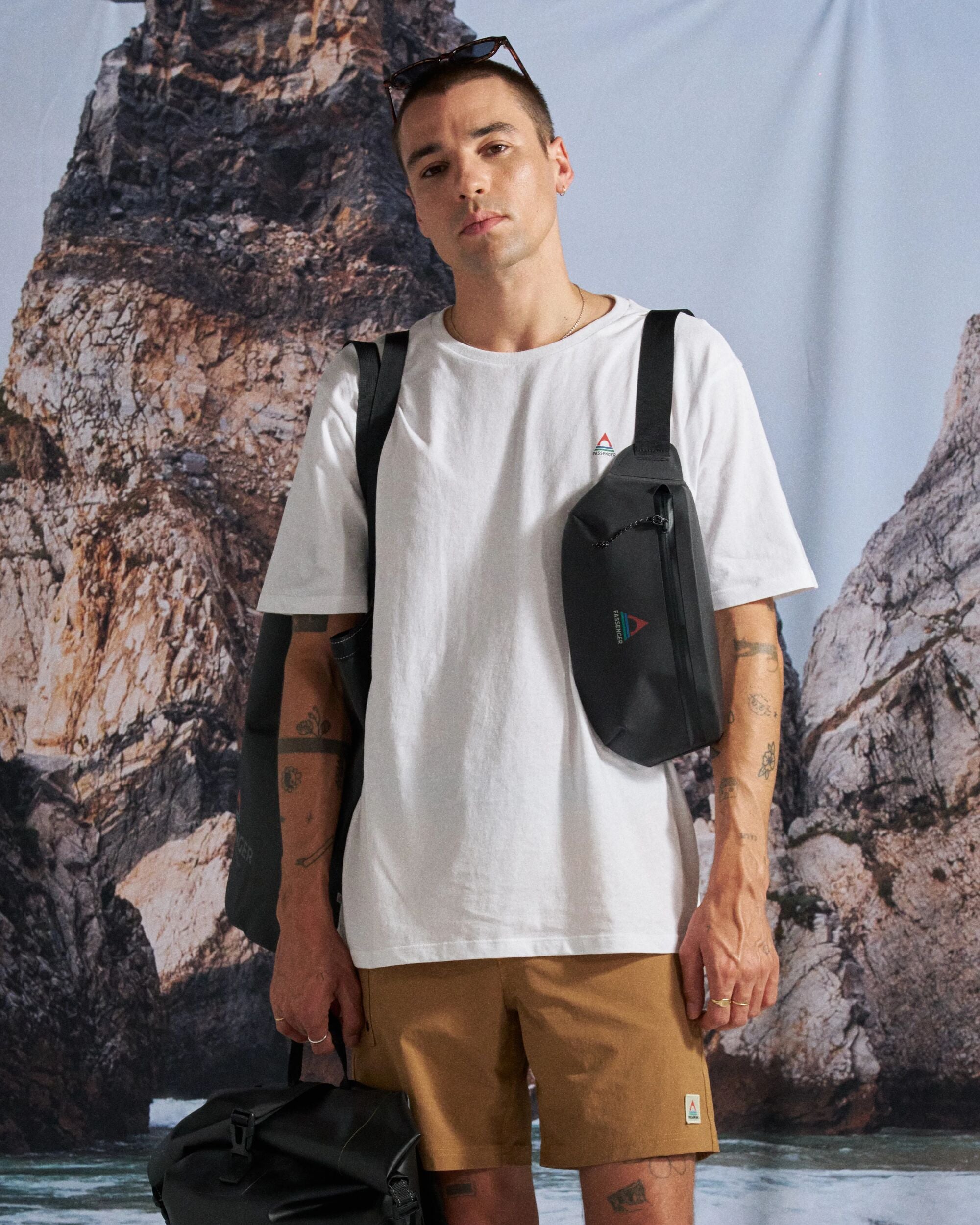 Tide Nylon Hip Pack - Black - Studio Model - Male