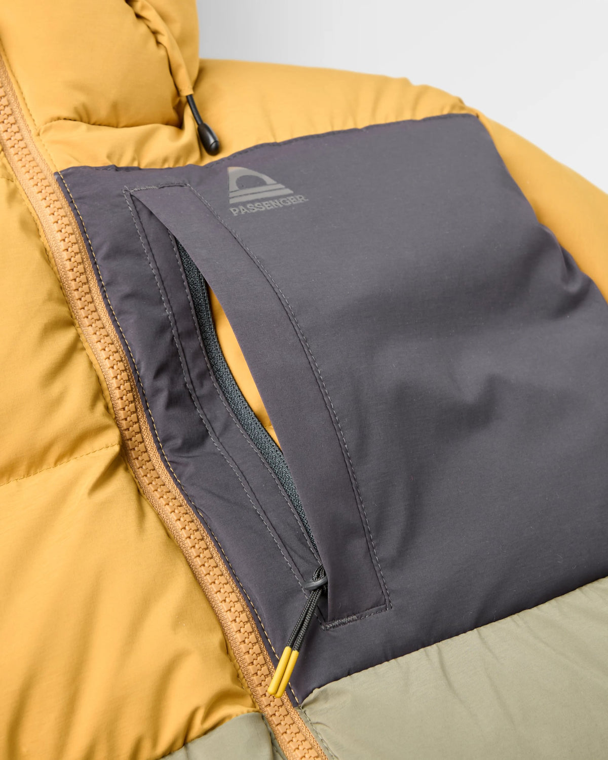 Cindra Down Jacket - Dusty Ochre/Dusty Olive - Flatlay