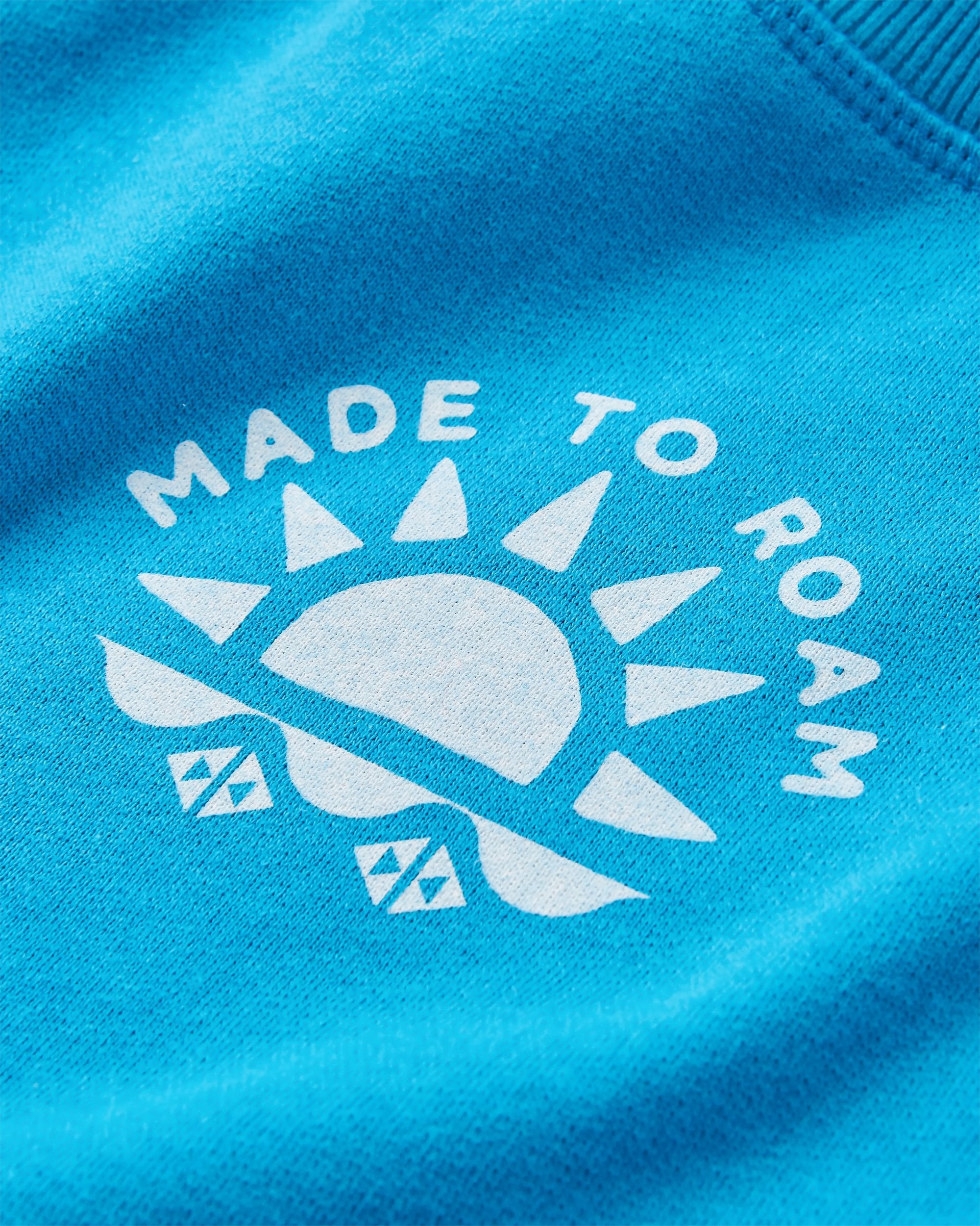 Sunburst Recycled Cotton Sweatshirt - Blue Pool - Flatlay