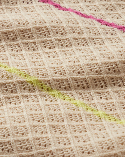 Migrate Organic Knitted Jumper - Oat Multi Stripe