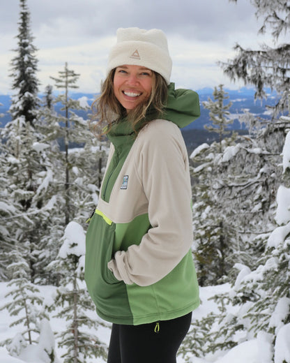 Alexander Recycled Hooded Polar Fleece - Feather/Wild Green
 - IGC