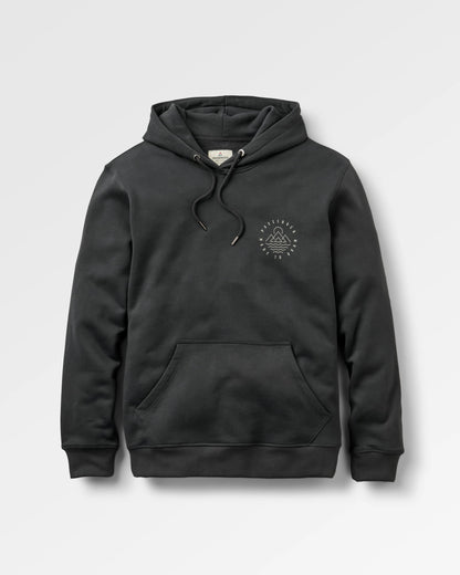 Escapism Recycled Cotton Hoodie - Black - Flatlay