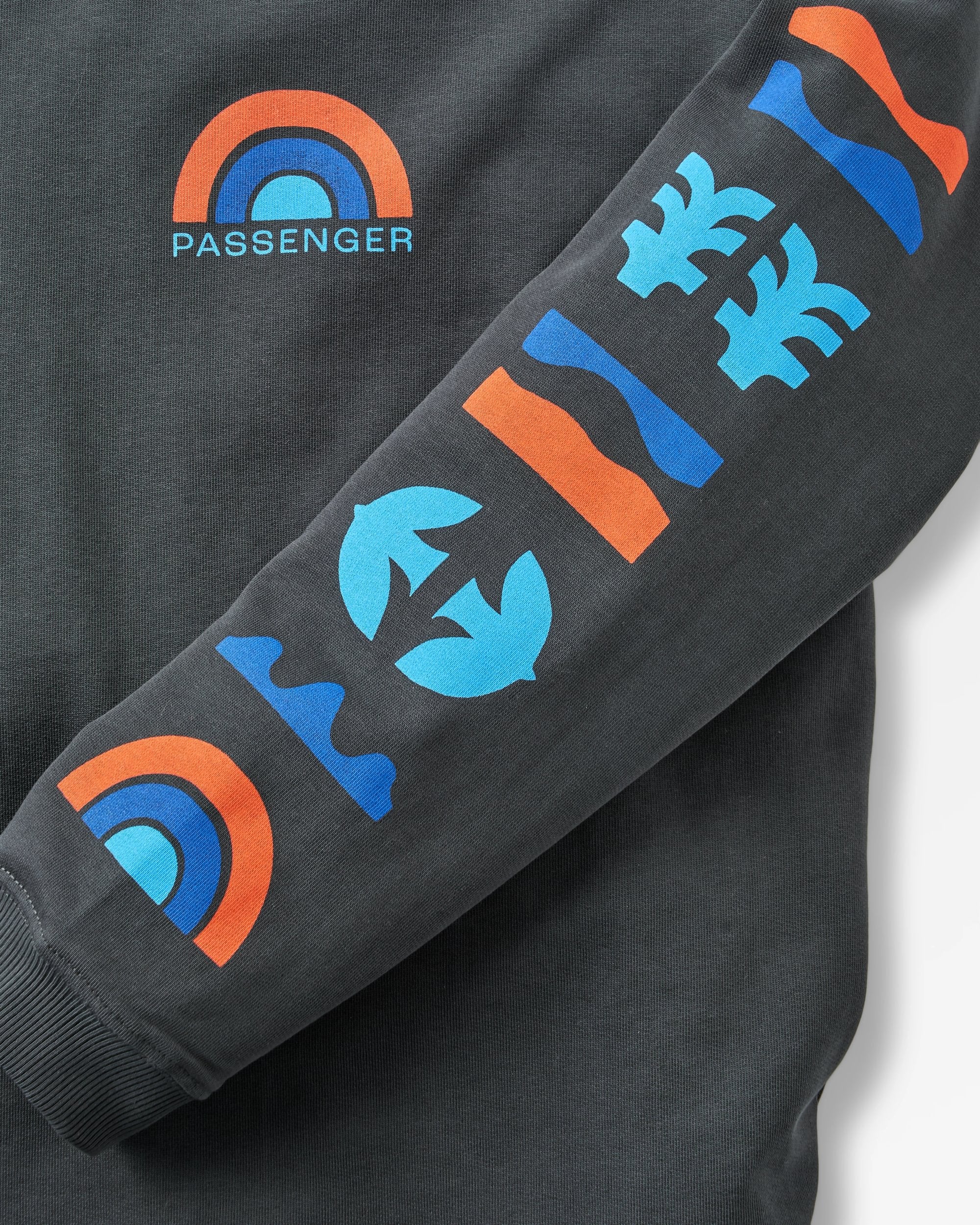 Papercut Recycled Sweatshirt - Black - Flatlay