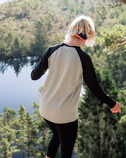 Atlantis Recycled Base Layer LS T-Shirt - Black/Grey Marl - Lifestyle