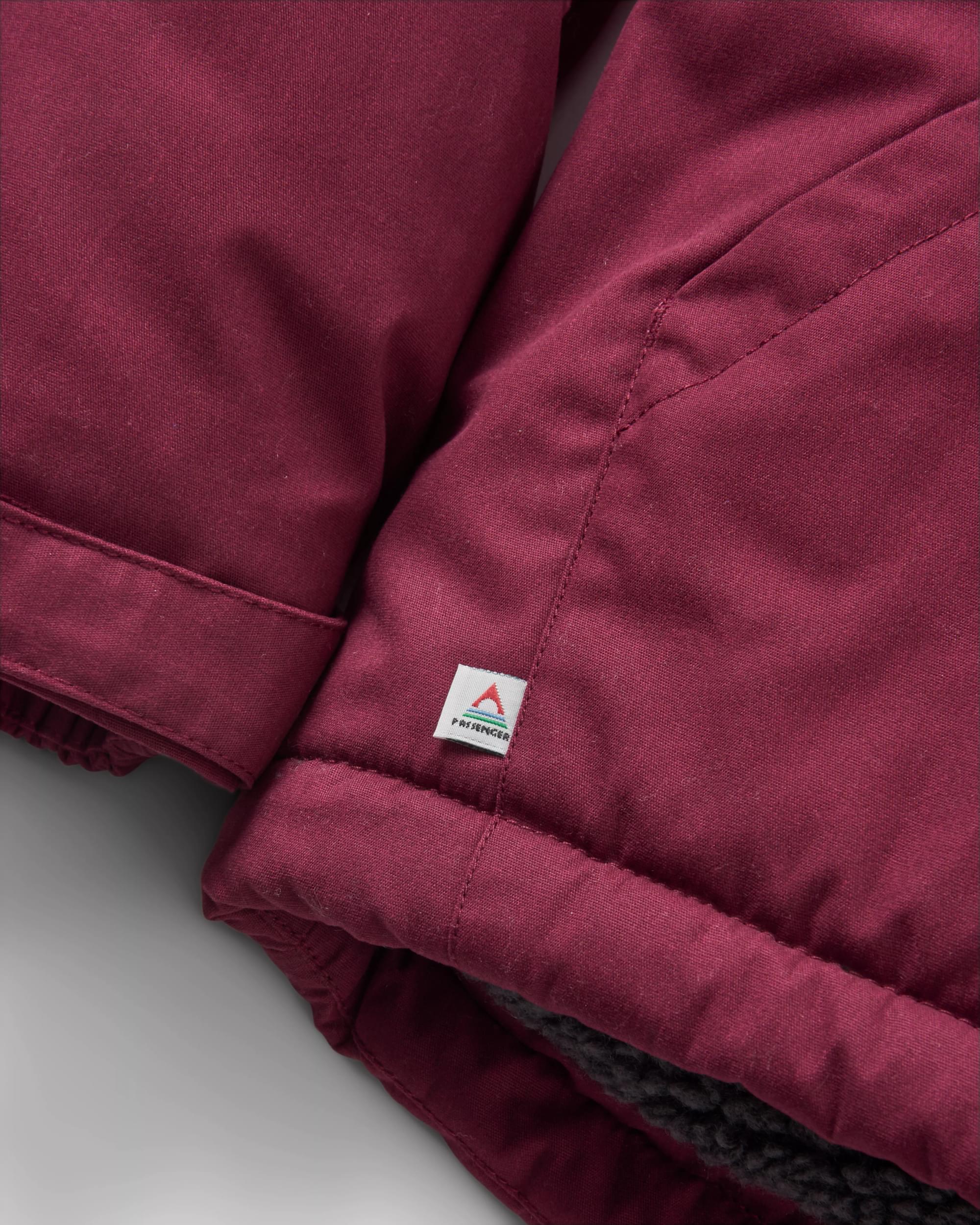 Discover Recycled Sherpa Lined Jacket - Wine - Flatlay
