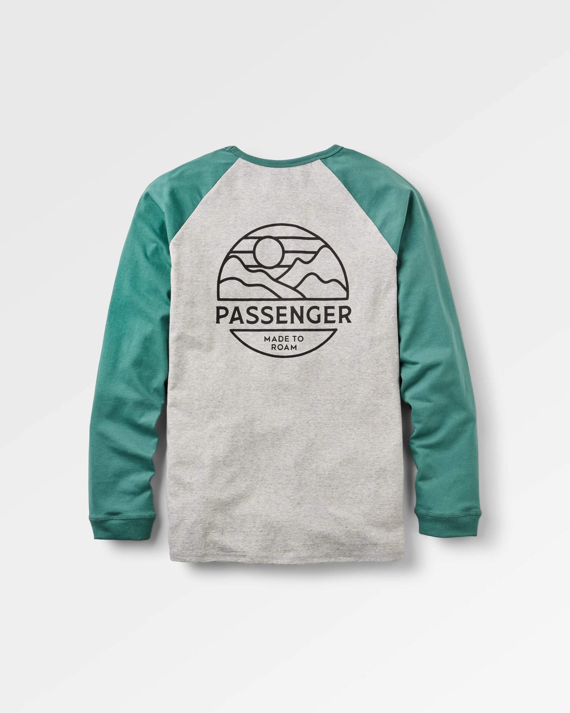 Laidback Relaxed Fit LS T-Shirt Raglan - Grey Marl - Flatlay