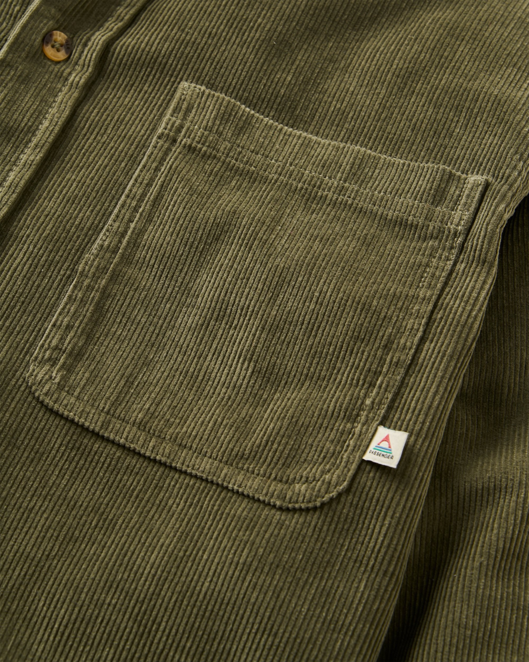 Backcountry Cord Shirt - Dusty Olive - Flatlay