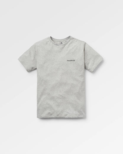 Roamer Men's Recycled Cotton T-Shirt - Grey Marl - Flatlay