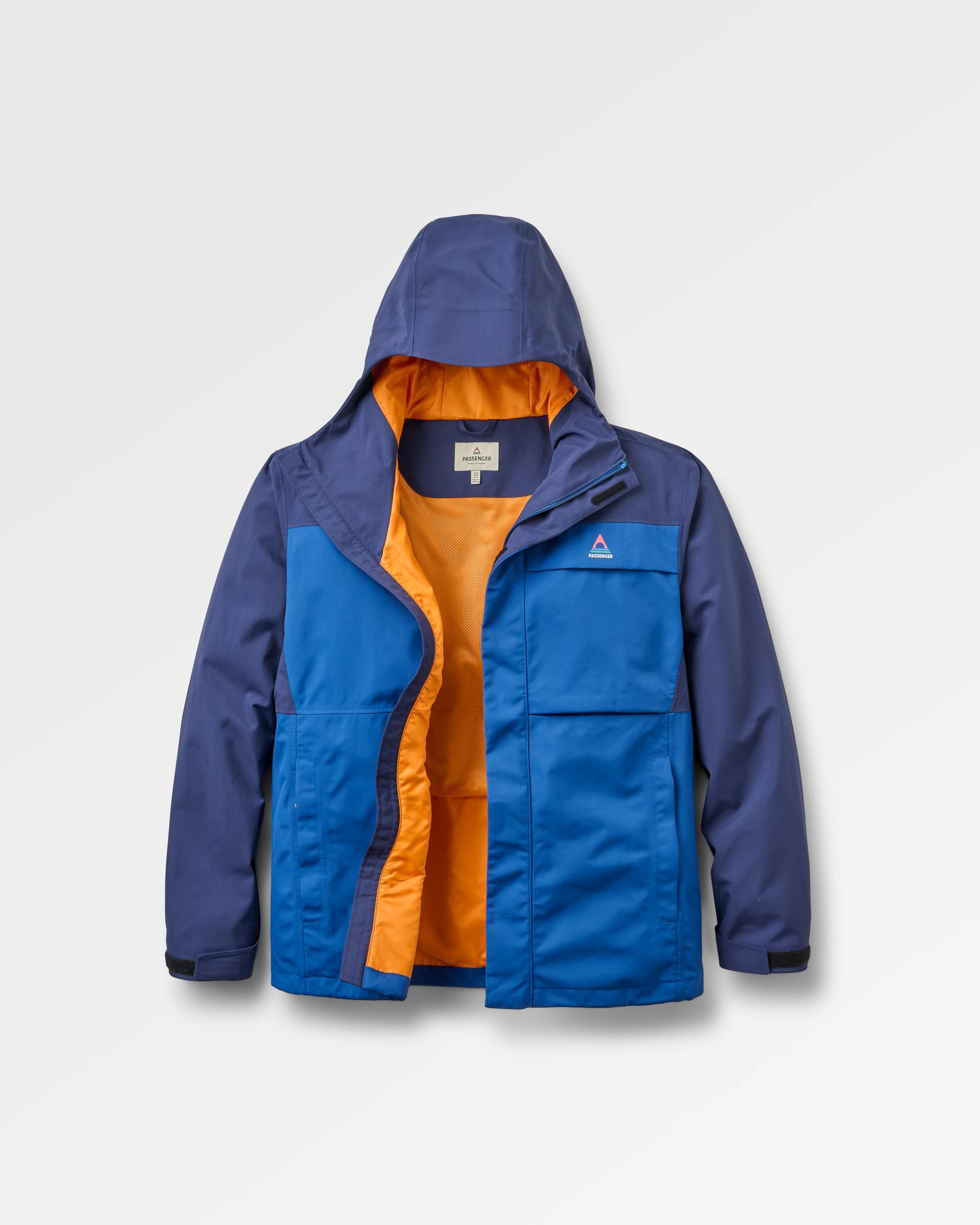 Overland Waterproof Jacket - Rich Navy/Navy Blue - Flatlay