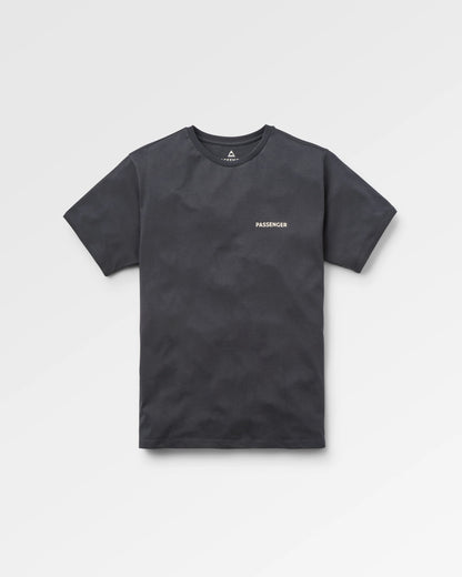 Roamer Men's Recycled Cotton T-Shirt - Black - Flatlay