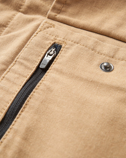 Taranaki Canvas Quilted Overshirt - Stone - Flatlay