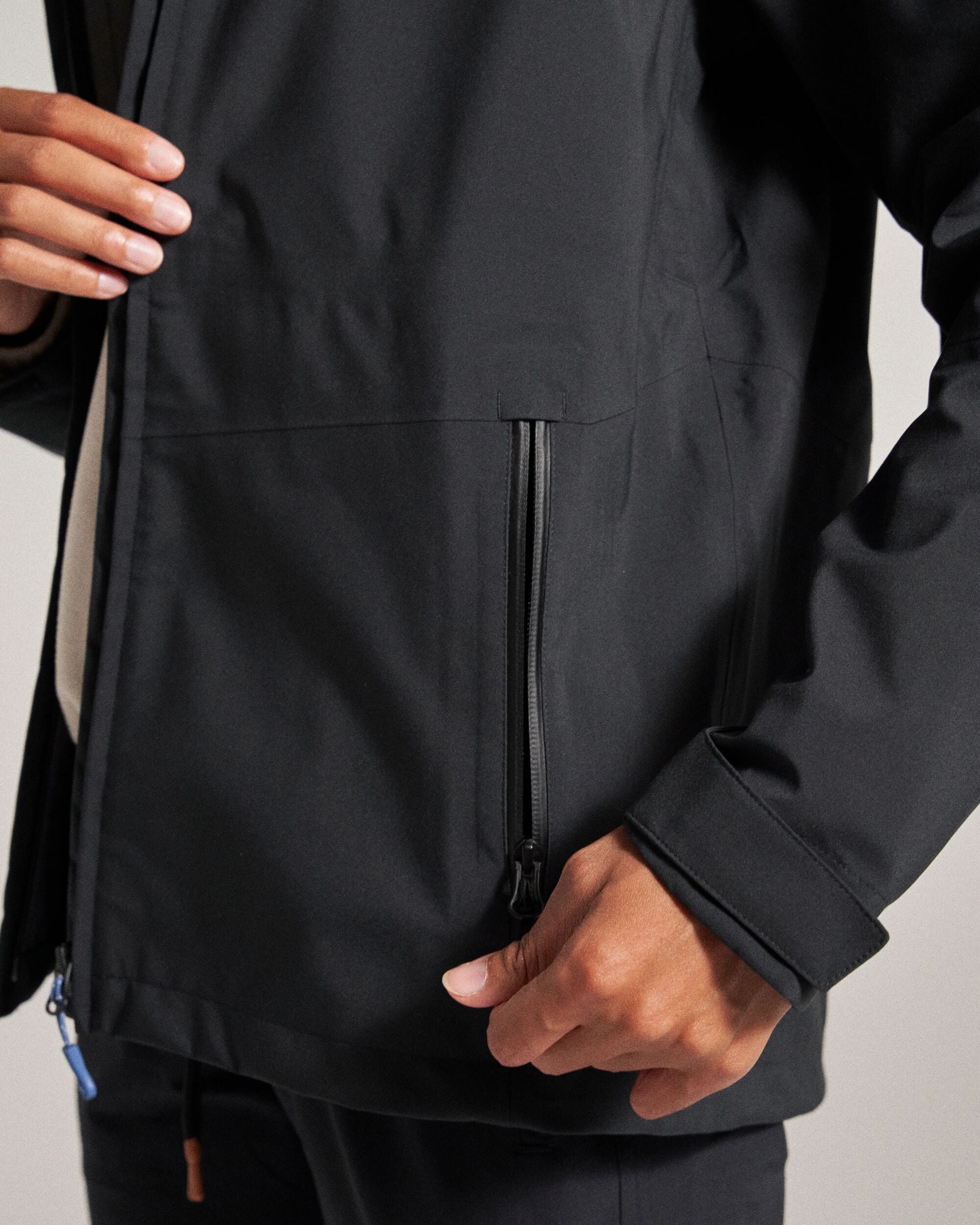 Five Element Recycled Waterproof Jacket - Black - Studio Model