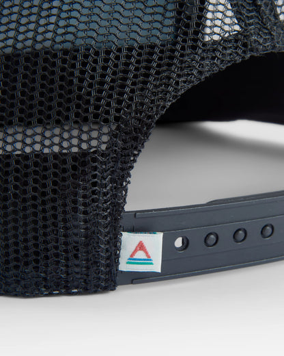 Roamer 7 Panel Organic Cotton Trucker Cap - Arctic - Flatlay