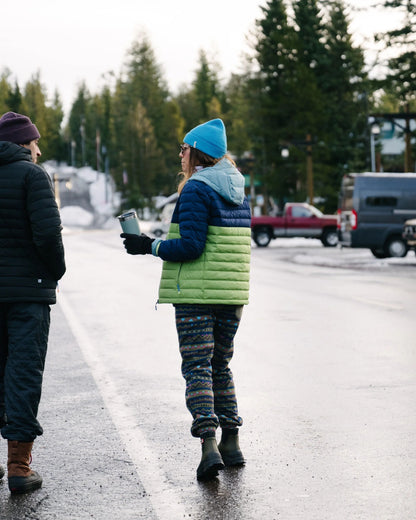 Northstar Down Recycled Jacket -  Rich Navy/Pear Green/Arctic