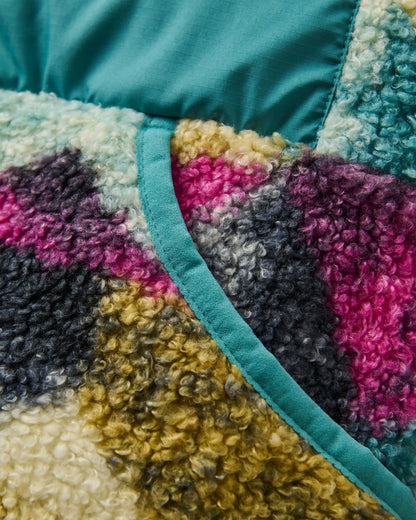 Ravi Sherpa Fleece - Mosaic Mountain Charcoal - Flatlay