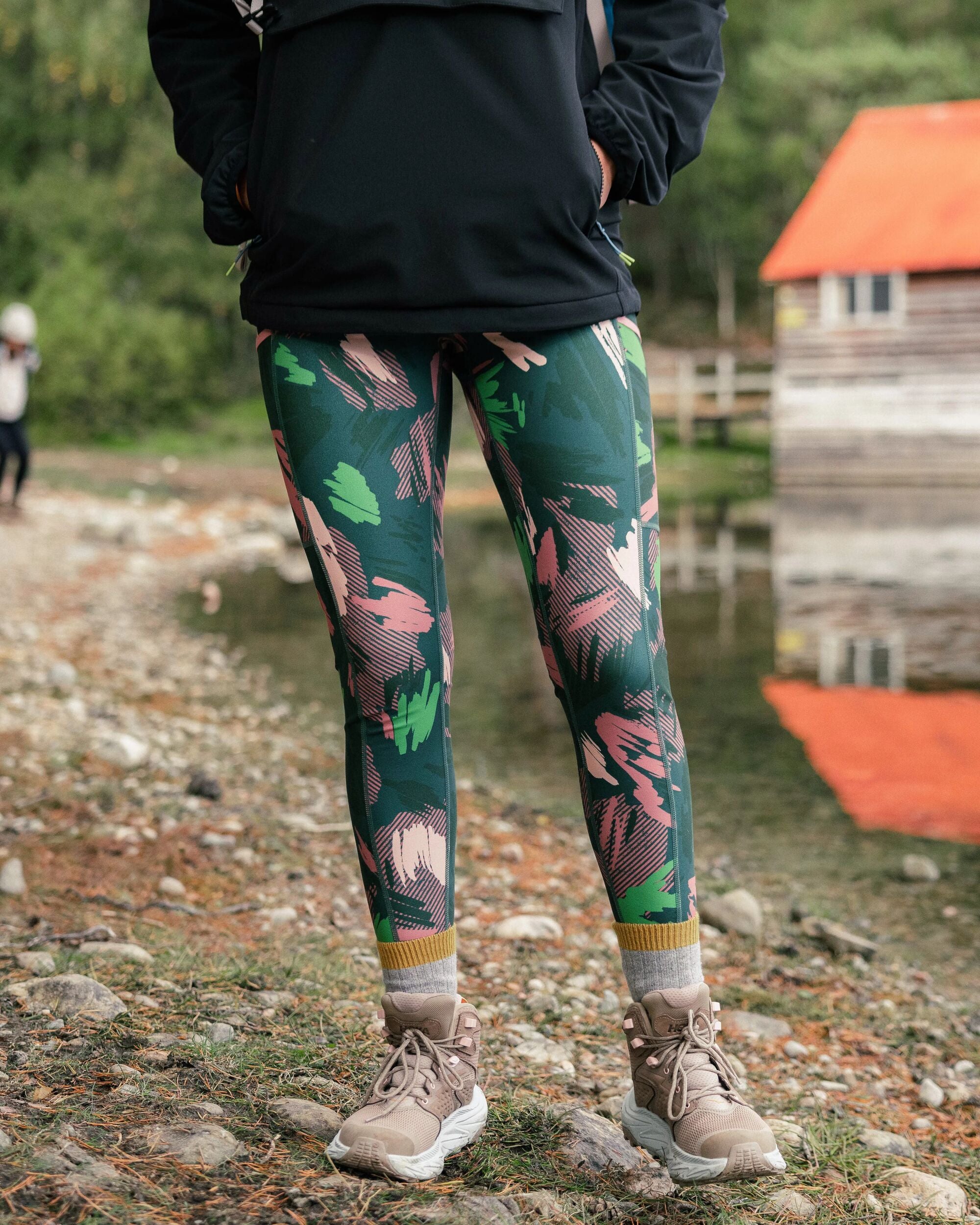 Mantra Recycled Active Legging - Abstract Mountain Fir Tree - Lifestyle