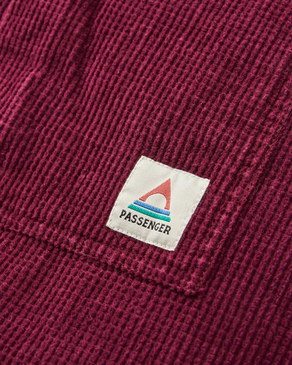 Harvest Organic Cotton Cord Overshirt - Fig - Flatlay