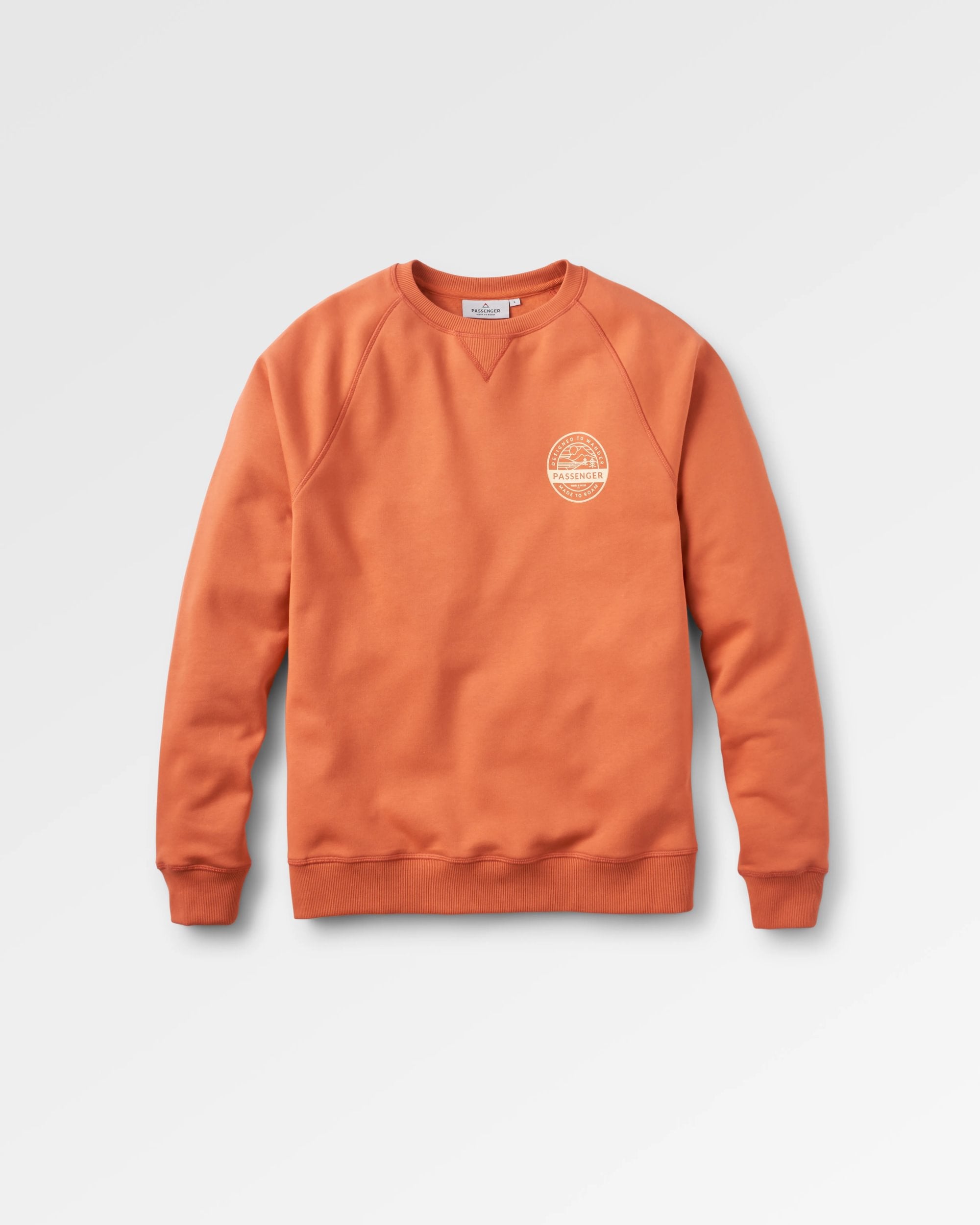 Odyssey Organic Cotton Sweatshirt - Burnt Orange - Flatlay