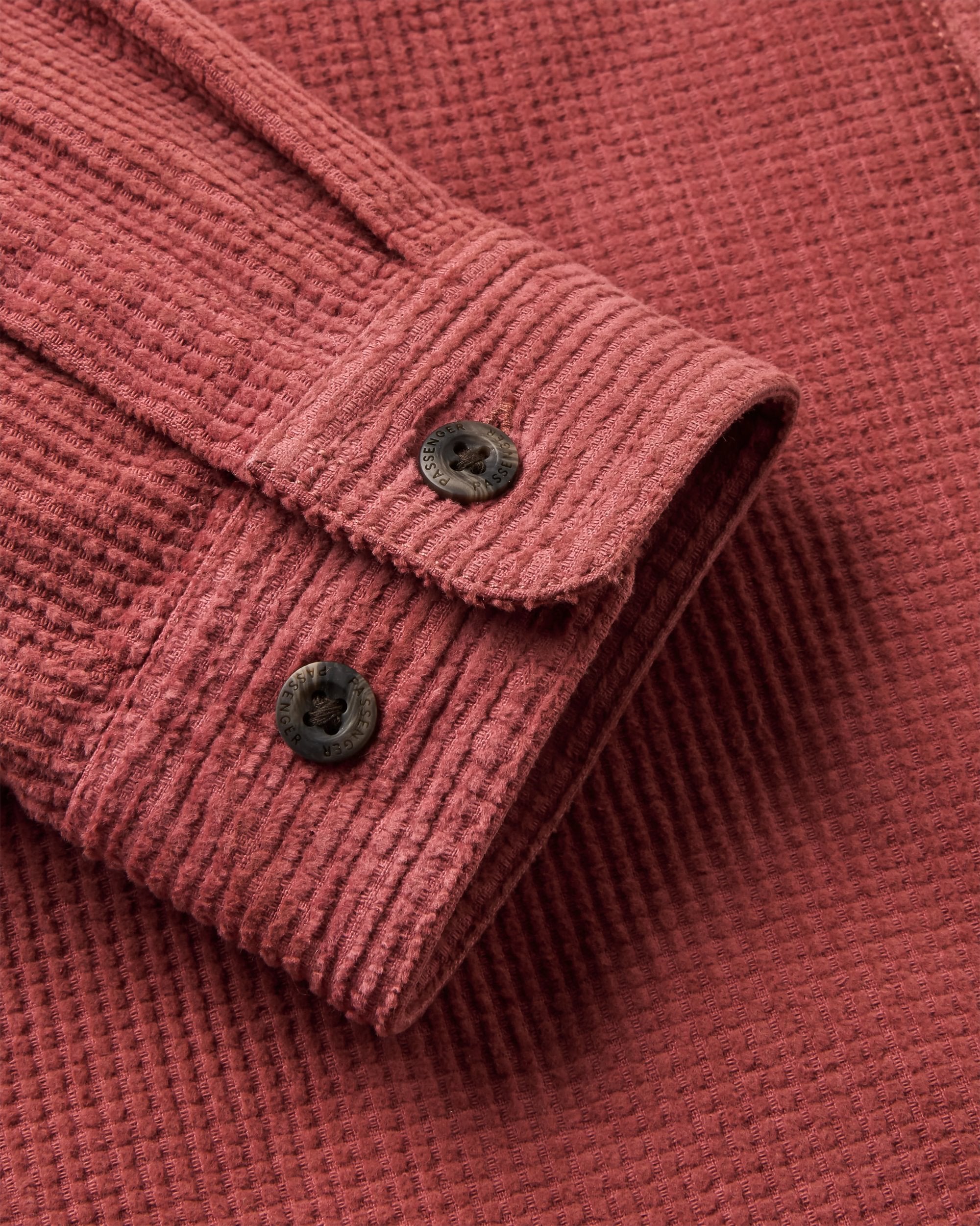 Backcountry Grid Cord Shirt - Redwood - Flatlay
