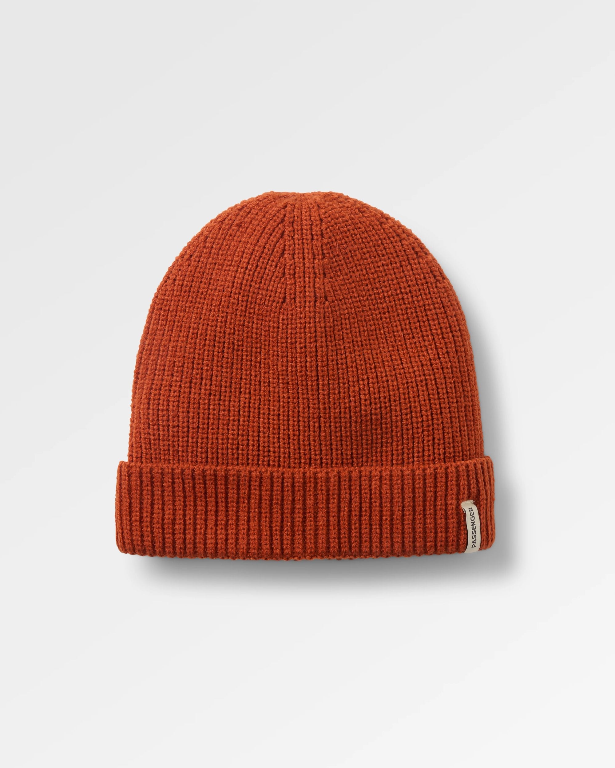 Compass Beanie - Dark Rust - Flatlay