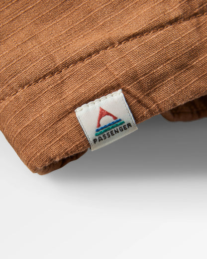 Way Flannel Lined Overshirt - Toffee - Flatlay